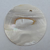 Shell pendant, Flat Round 35mm Hole:2mm Sold by PC 