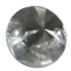 Taiwan Acrylic Cabochons with 2 Holes, Faceted Flat Round 8mm in diameter, Hole:About 1mm, Sold by Bag 