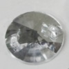 Taiwan Acrylic Cabochons with 2 Holes, Faceted Flat Round 10mm in diameter, Hole:About 1mm, Sold by Bag 