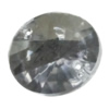 Taiwan Acrylic Cabochons with 2 Holes, Faceted Flat Round 18mm in diameter, Hole:About 1mm, Sold by Bag 