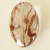 Transparent Acrylic Bead, Flat Oval 20x12mm Hole:1mm, Sold by Bag 
