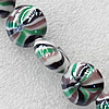 Lampwork Beads, Flat Round 20mm Hole:About 1.5mm, Sold by PC