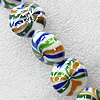 Lampwork Beads, Flat Round 20mm Hole:About 1.5mm, Sold by PC