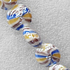 Lampwork Beads, Flat Round 20mm Hole:About 1.5mm, Sold by PC