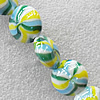 Lampwork Beads, Flat Round 20mm Hole:About 1.5mm, Sold by PC