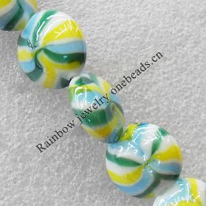 Lampwork Beads, Flat Round 20mm Hole:About 1.5mm, Sold by PC