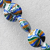 Lampwork Beads, Flat Round 20mm Hole:About 1.5mm, Sold by PC