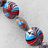 Lampwork Beads, Flat Round 20mm Hole:About 1.5mm, Sold by PC