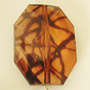 Transparent Acrylic Bead, Faceted Polygon 25x34mm Hole:2mm, Sold by Bag 