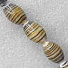 Lampwork Beads, Oval 11x16mm Hole:About 1.5mm, Sold by PC