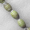 Lampwork Beads, Oval 11x16mm Hole:About 1.5mm, Sold by PC
