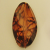 Transparent Acrylic Bead, Twist Faceted Oval 18x32mm Hole:2mm, Sold by Bag 