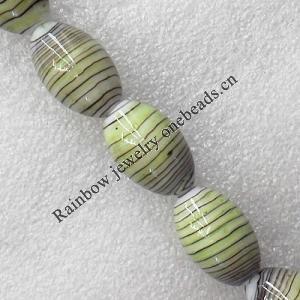 Lampwork Beads, Oval 15x25mm Hole:About 1.5mm, Sold by PC