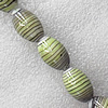 Lampwork Beads, Oval 15x25mm Hole:About 1.5mm, Sold by PC