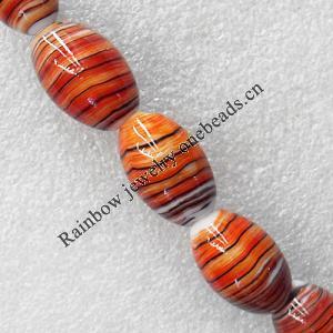 Lampwork Beads, Oval 11x16mm Hole:About 1.5mm, Sold by PC