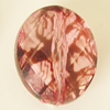 Transparent Acrylic Bead, Faceted Flat Oval 20x24mm Hole:1mm, Sold by Bag 