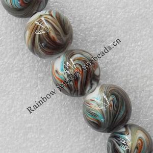 Lampwork Beads, Round 14mm Hole:About 1.5mm, Sold by PC