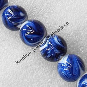 Lampwork Beads, Round 14mm Hole:About 1.5mm, Sold by PC