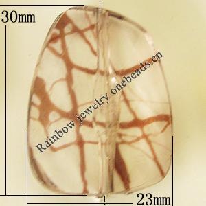 Transparent Acrylic Bead, Nugget 30x23mm Hole:1.5mm, Sold by Bag 