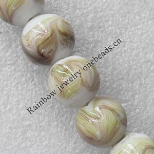 Lampwork Beads, Round 14mm Hole:About 1.5mm, Sold by PC