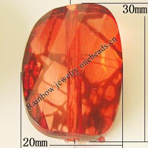 Transparent Acrylic Bead, 30x20mm Hole:1.5mm, Sold by Bag 