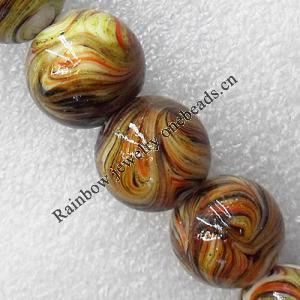 Lampwork Beads, Round 18mm Hole:About 1.5mm, Sold by PC