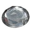 Taiwan Acrylic Cabochons with 2 Holes, Faceted Flat Round 30mm in diameter, Hole:About 1.5mm, Sold by Bag 