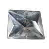Taiwan Acrylic Cabochons with 2 Holes, Faceted Square 25x25mm, Hole:About 1.5mm, Sold by Bag 
