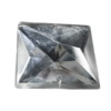 Taiwan Acrylic Cabochons with 2 Holes, Faceted Square 30x30mm, Hole:About 1.5mm, Sold by Bag 