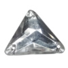Taiwan Acrylic Cabochons with 3 Holes, Faceted Triangle 8x8mm, Hole:About 1mm, Sold by Bag 