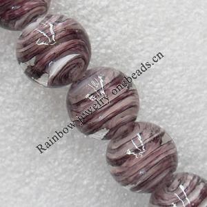 Lampwork Beads, Round 14mm Hole:About 1.5mm, Sold by PC