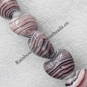 Lampwork Beads, Heart 15mm Hole:About 1.5mm, Sold by PC