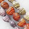 Lampwork Beads, Mix Color Heart 15mm Hole:About 1.5mm, Sold by Group