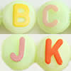 Acrylic Alphabet(Letter) Beads, Flat Round, 7x4mm double-sided alphabet, Mix Letters, Sold per pkg of 3000