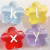 Acrylic Alphabet(Letter) Beads, Flower, 12x10mm double-sided alphabet, Mix Letters, Sold per pkg of 1150