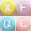 Acrylic Alphabet(Letter) Beads, Flat Round, White/Colorful, 7x4mm double-sided alphabet, Sold per pkg of 3600