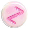 Acrylic Alphabet(Letter) Beads, Plated AB color, Flat Round, 7x4mm double-sided alphabet, Sold per pkg of 3600