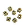 Acrylic Alphabet(Letter) Beads, Cube, 6x6x6mm, Mix Letters, Sold per pkg of 2600
