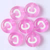 Acrylic Alphabet(Letter) Beads, Flat Round, 7x4mm double-sided alphabet, Sold per pkg of 3600