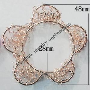 Iron Thread Component Handmade Lead-free, Outside diameter:48mm, Inside diameter:28mm, Sold by Bag