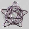 Iron Thread Component Handmade Lead-free, Star 40mm, Sold by Bag