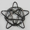 Iron Thread Component Handmade Lead-free, Star 40mm, Sold by Bag