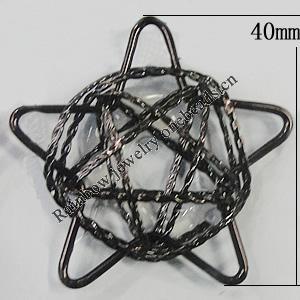 Iron Thread Component Handmade Lead-free, Star 40mm, Sold by Bag