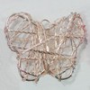 Iron Thread Component Handmade Lead-free, Butterfly 35x40mm, Sold by Bag