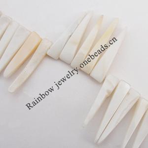 Natural Shell Beads, 32x7mm Hole:About 1mm, Sold by 16-inch Strand