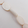 Natural Shell Beads, Flat Oval 13x18x3mm Hole:About 1mm, Sold by 16-inch Strand