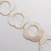 Natural Shell Beads, Flower Outside Diameter:29mm, Inside Diameter:17mm, Sold by 16-inch Strand