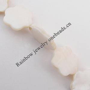 Natural Shell Beads, Flower 17x3mm Hole:About 1mm, Sold by 16-inch Strand