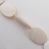 Natural Shell Beads, Flat Round 18x25x4mm Hole:About 1mm, Sold by 16-inch Strand