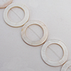 Natural Shell Beads, Flat Round Outside Diameter:30mm, Inside Diameter:20mm, Sold by 16-inch Strand
